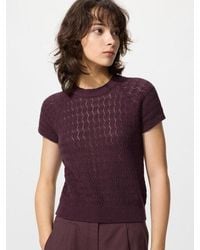 Uniqlo - Textured Linen Crew Neck Jumper (Short Sleeve) - Lyst