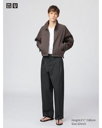 Uniqlo - Pleated Wide Trousers - Lyst