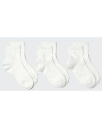 Uniqlo - Socks (Crew Ribbed Pile, 3 Pairs) - Lyst