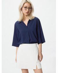 Uniqlo - Rayon Blouse (Schipperskraag, 3/4 Mouwen) - Lyst