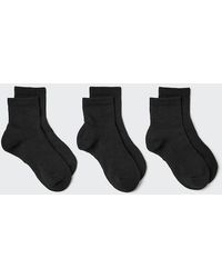 Uniqlo - Socks (Crew Ribbed Pile, 3 Pairs) - Lyst