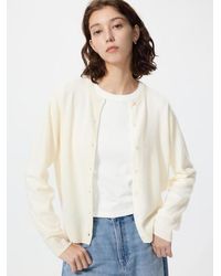 Uniqlo - 100% Cashmere Crew Neck Cardigan - Lyst