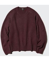 Uniqlo - Soufflé Yarn Crew Neck Jumper - Lyst