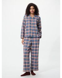Uniqlo - Flannel Pyjamas (Checked, Long Sleeve) - Lyst