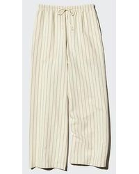 Uniqlo - Linen Blend Easy Trousers (Striped) - Lyst