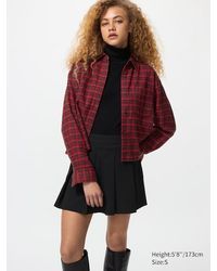 Uniqlo - Camicia Flanella A Quadri Taglio Corto - Lyst