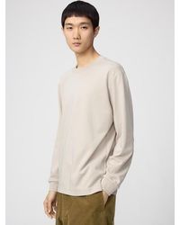 Uniqlo - Airism Cotton Crew Neck T-Shirt (Long Sleeve) - Lyst