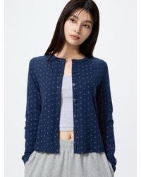 Uniqlo - Pointelle Cardigan (Printed) - Lyst