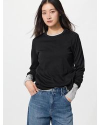 Uniqlo - Smooth Stretch Cotton T-Shirt (Long Sleeve) - Lyst
