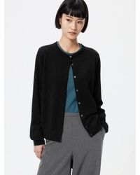 Uniqlo - 100% Merino Crew Neck Cardigan - Lyst