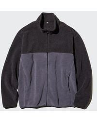 Uniqlo - Fleece Full-Zip Jacket (Colour Block) - Lyst