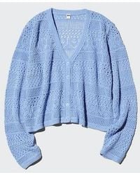 Uniqlo - Crochet V Neck Cardigan - Lyst