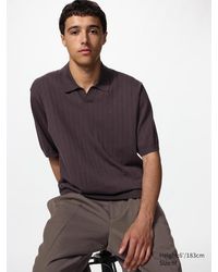 Uniqlo - Washable Knit Skipper Polo Jumper - Lyst