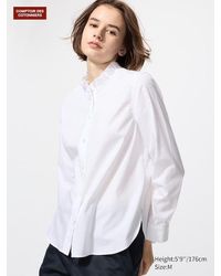 Uniqlo - Camicia Misto Cotone Con Volant - Lyst