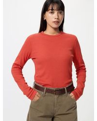 Uniqlo - Soft Ribbed T-Shirt (Long Sleeve) - Lyst