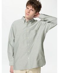 Uniqlo - Oversized Oxford Shirt (Striped) - Lyst