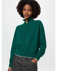 Uniqlo - 100% Cashmere High Neck Button Jumper - Lyst