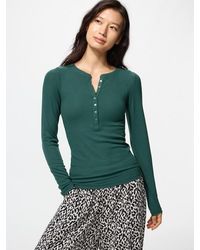 Uniqlo - Heattech Extra Warm Cashmere Blend Henley T-Shirt - Lyst