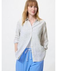 Uniqlo - Camisa 100% Lino Prémium Rayas - Lyst