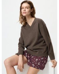 Uniqlo - Washable Knit V Neck Jumper (Smooth) - Lyst