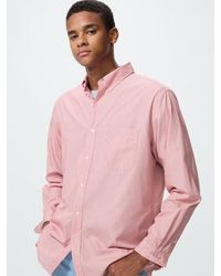 Uniqlo - Broadcloth Regular Fit Shirt (Button-Down Collar, Hairline) - Lyst