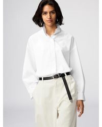 Uniqlo - Cotton Stand Collar Shirt - Lyst