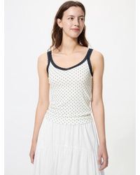 Uniqlo - Ribbed Lace V Neck Camisole - Lyst
