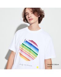Uniqlo - Baumwolle peace for all bedrucktes t-shirt (emmanuelle moureaux) - Lyst