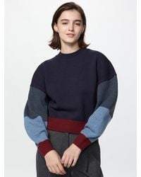 Uniqlo - Lambswool Jumper (Colour Block) - Lyst