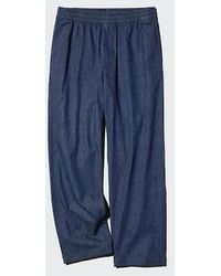 Uniqlo - Denim Stretch Easy Ankle Trousers - Lyst