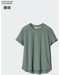 Uniqlo - Camiseta 100% Lino Cuello Redondo - Lyst