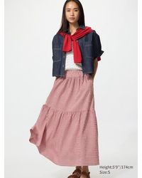 Uniqlo - Maxi-Rok (Gingham) - Lyst