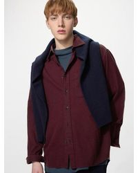 Uniqlo - Flannel Shirt (Regular Collar, Heather) - Lyst