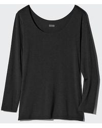 Uniqlo - Heattech Scoop Neck T-Shirt (Long Sleeve) - Lyst