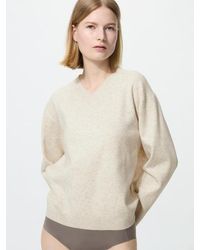 Uniqlo - Washable Knit V Neck Jumper (Smooth) - Lyst
