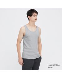H&M Baumwolle Geripptes Tanktop in Schwarz für Herren Herren Bekleidung T-Shirts Ärmellose T-Shirts 