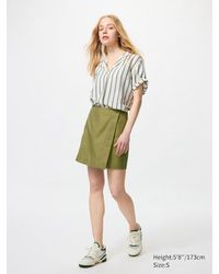 Uniqlo - Minifalda-Pantalón Lino Mezcla - Lyst