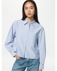 Uniqlo - Oxford Boxy Shirt (Striped) - Lyst