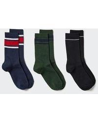Uniqlo - Socks (Ribbed Line, 3 Pairs) - Lyst