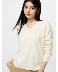 Uniqlo - 100% Cashmere V Neck Jumper - Lyst