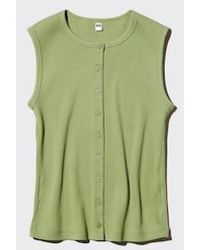 Uniqlo - Button-Down Top (Sleeveless) - Lyst