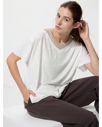 Uniqlo - Airism Relaxed V Neck T-Shirt - Lyst