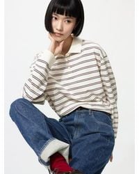 Uniqlo - Polo Shirt (Striped, Long Sleeve) - Lyst
