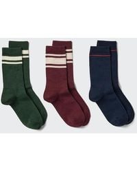 Uniqlo - Socks (3 Pairs, Ribbed Line) - Lyst