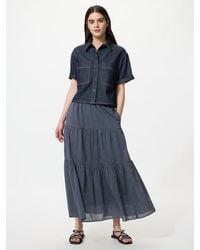 Uniqlo - Tiered Maxi Skirt (Striped) - Lyst