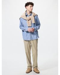 Uniqlo - Linen Blend Relaxed Trousers - Lyst