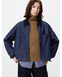 Uniqlo - Zip-Up Short Jacket (Denim) - Lyst