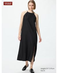 Uniqlo Rayon Linen Camisole Long Dress in Green | Lyst UK Uniqlo Rayon Linen Camisole Long Dress in Green | Lyst UK