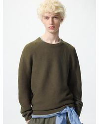 Uniqlo - Washable 3D Knit Seamless Crew Neck Jumper - Lyst