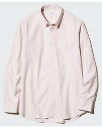 Uniqlo - Slim Fit Oxford Shirt (Striped) - Lyst